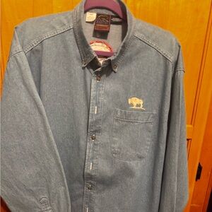 Habitat Denim Shirt with Embroidered Detail Lg